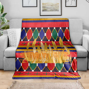 Burkina Faso Blanket Kente Flag Red Green Blue Geometric - African Pride