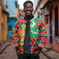 Burkina Faso Bomber Jacket Kente Flag Red Green Blue Geometric - African Pride