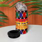 Burkina Faso 4 in 1 Can Cooler Tumbler Kente Flag Red Green Blue Geometric - African Pride