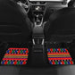 Burkina Faso Car Mats Kente Flag Red Green Blue Geometric - African Pride