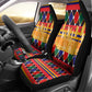 Burkina Faso Car Seat Cover Kente Flag Red Green Blue Geometric - African Pride