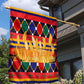 Burkina Faso Garden Flag Kente Flag Red Green Blue Geometric - African Pride