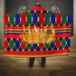 Burkina Faso Hooded Blanket Kente Flag Red Green Blue Geometric - African Pride