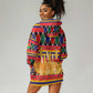 Burkina Faso Hoodie Dress Kente Flag Red Green Blue Geometric - African Pride