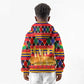 Burkina Faso Kid Hoodie Kente Flag Red Green Blue Geometric - African Pride