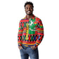 Burkina Faso Long Sleeve Polo Shirt Kente Flag Red Green Blue Geometric - African Pride