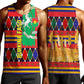 Burkina Faso Men Tank Top Kente Flag Red Green Blue Geometric - African Pride