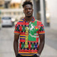 Burkina Faso Polo Shirt Kente Flag Red Green Blue Geometric - African Pride
