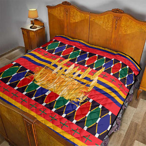 Burkina Faso Quilt Kente Flag Red Green Blue Geometric - African Pride