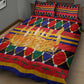 Burkina Faso Quilt Bed Set Kente Flag Red Green Blue Geometric - African Pride