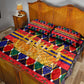 Burkina Faso Quilt Bed Set Kente Flag Red Green Blue Geometric - African Pride