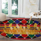 Burkina Faso Round Carpet Kente Flag Red Green Blue Geometric - African Pride