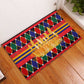Burkina Faso Rubber Doormat Kente Flag Red Green Blue Geometric - African Pride