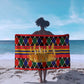 Burkina Faso Sarong Kente Flag Red Green Blue Geometric - African Pride