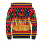 Burkina Faso Sherpa Hoodie Kente Flag Red Green Blue Geometric - African Pride