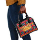 Burkina Faso Shoulder Handbag Kente Flag Red Green Blue Geometric - African Pride