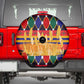 Burkina Faso Spare Tire Cover Kente Flag Red Green Blue Geometric - African Pride