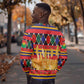 Burkina Faso Sweatshirt Kente Flag Red Green Blue Geometric - African Pride