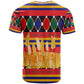 Burkina Faso T shirt Kente Flag Red Green Blue Geometric - African Pride
