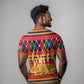 Burkina Faso T shirt Kente Flag Red Green Blue Geometric - African Pride