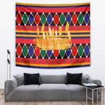 Burkina Faso Tapestry Kente Flag Red Green Blue Geometric - African Pride