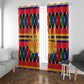 Burkina Faso Window Curtain Kente Flag Red Green Blue Geometric - African Pride
