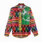 Burkina Faso Women Casual Shirt Kente Flag Red Green Blue Geometric - African Pride