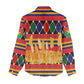 Burkina Faso Women Casual Shirt Kente Flag Red Green Blue Geometric - African Pride
