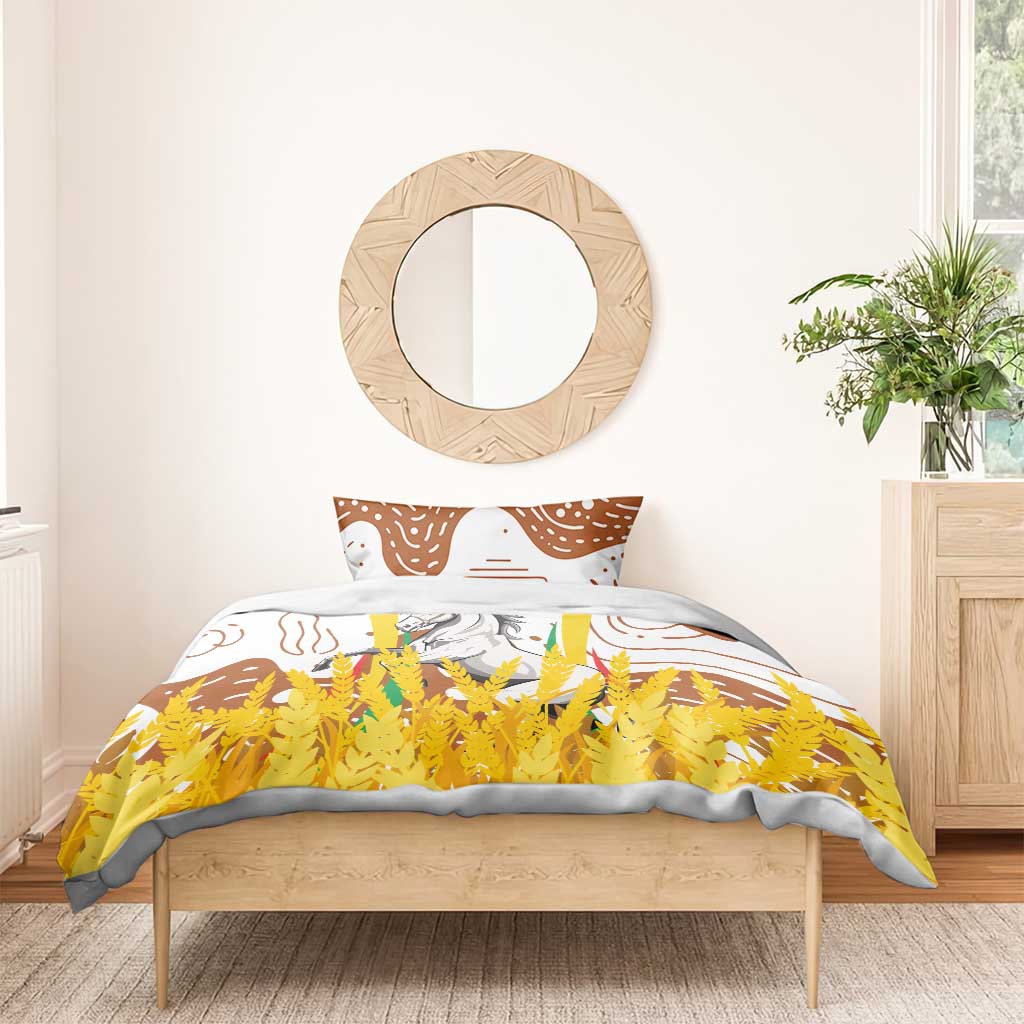 Burkina Faso Rising Horse Bedding Set Golden Harvest and National Pride - African Pride