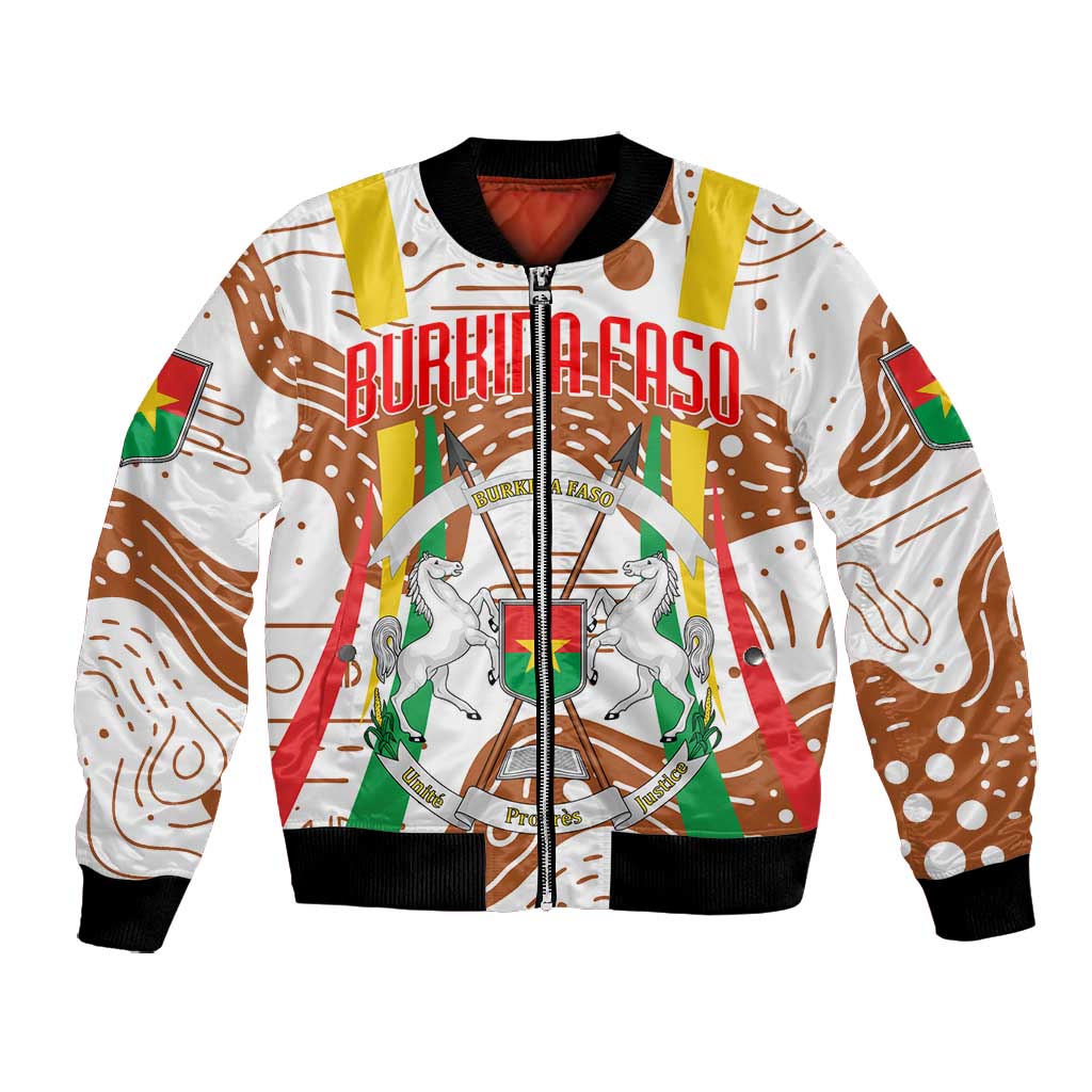 Burkina Faso Rising Horse Bomber Jacket Golden Harvest and National Pride - African Pride