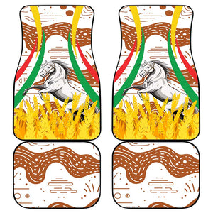 Burkina Faso Rising Horse Car Mats Golden Harvest and National Pride - African Pride