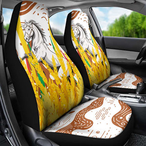 Burkina Faso Rising Horse Car Seat Cover Golden Harvest and National Pride - African Pride