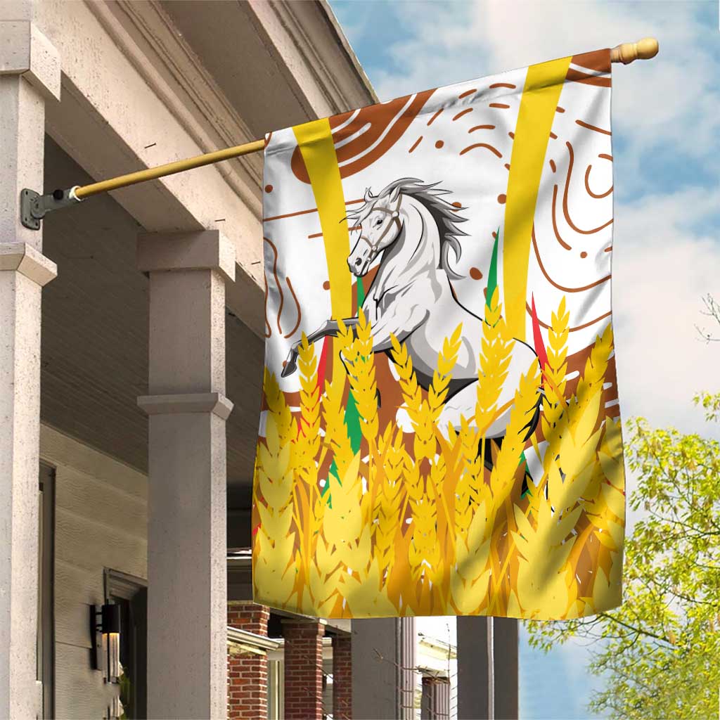 Burkina Faso Rising Horse Garden Flag Golden Harvest and National Pride - African Pride