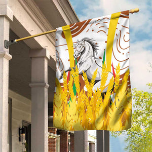 Burkina Faso Rising Horse Garden Flag Golden Harvest and National Pride - African Pride