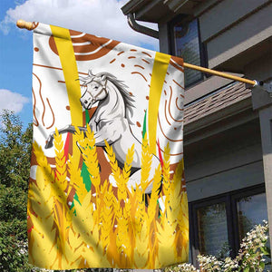 Burkina Faso Rising Horse Garden Flag Golden Harvest and National Pride - African Pride