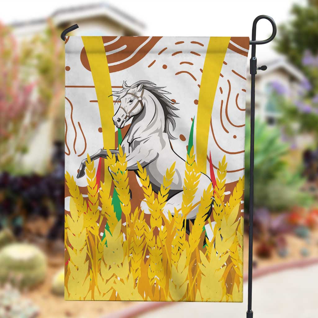 Burkina Faso Rising Horse Garden Flag Golden Harvest and National Pride - African Pride