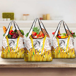 Burkina Faso Rising Horse Grocery Bag Golden Harvest and National Pride - African Pride