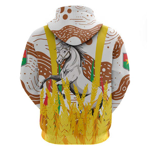 Burkina Faso Rising Horse Hoodie Golden Harvest and National Pride - African Pride