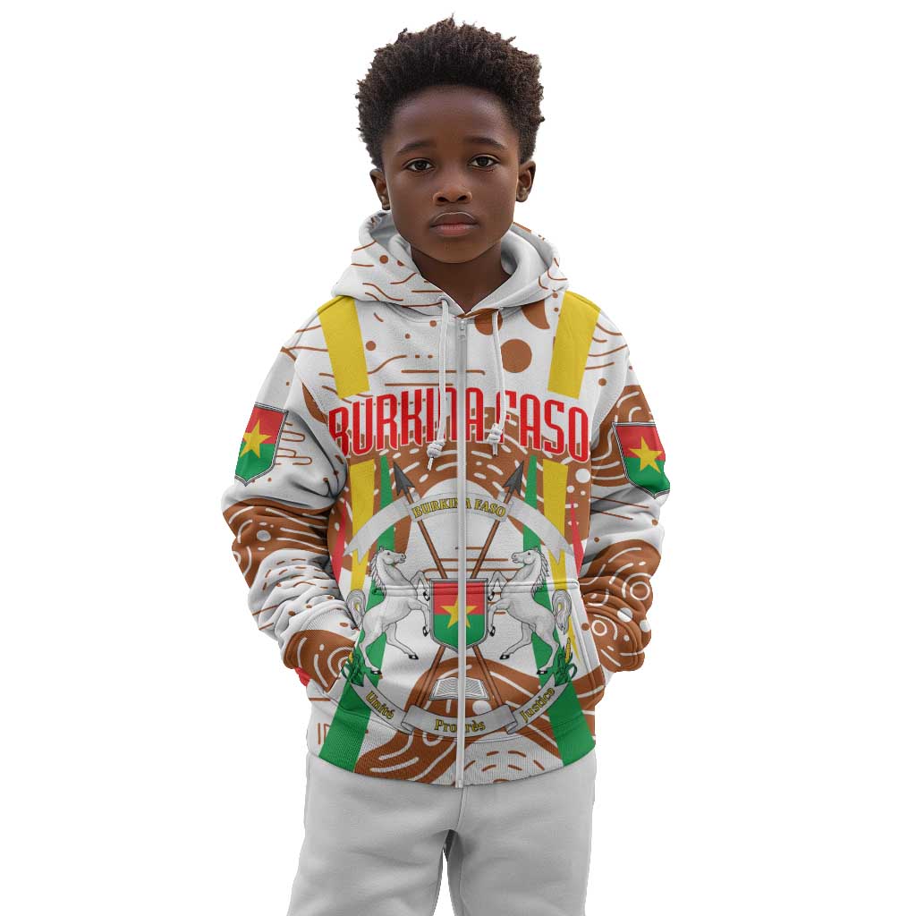 Burkina Faso Rising Horse Kid Hoodie Golden Harvest and National Pride - African Pride