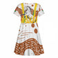 Burkina Faso Rising Horse Kid Short Sleeve Dress Golden Harvest and National Pride - African Pride