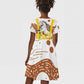 Burkina Faso Rising Horse Kid Short Sleeve Dress Golden Harvest and National Pride - African Pride
