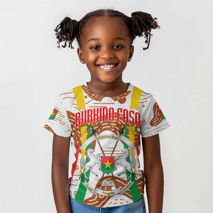 Burkina Faso Rising Horse Kid T shirt Golden Harvest and National Pride - African Pride