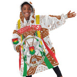 Burkina Faso Rising Horse Kid Wearable Blanket Hoodie Golden Harvest and National Pride - African Pride