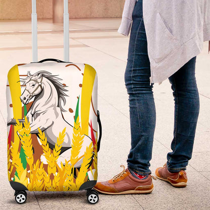 Burkina Faso Rising Horse Luggage Cover Golden Harvest and National Pride - African Pride