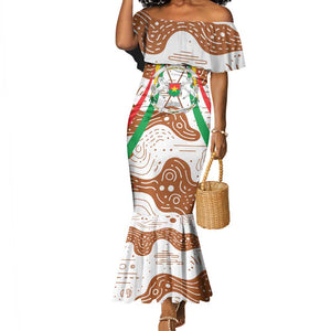 Burkina Faso Rising Horse Mermaid Dress Golden Harvest and National Pride - African Pride