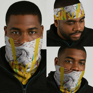 Burkina Faso Rising Horse Neck Gaiter Golden Harvest and National Pride - African Pride