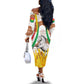 Burkina Faso Rising Horse Off The Shoulder Long Sleeve Dress Golden Harvest and National Pride - African Pride