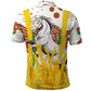 Burkina Faso Rising Horse Polo Shirt Golden Harvest and National Pride - African Pride