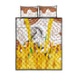 Burkina Faso Rising Horse Quilt Bed Set Golden Harvest and National Pride - African Pride