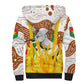 Burkina Faso Rising Horse Sherpa Hoodie Golden Harvest and National Pride - African Pride